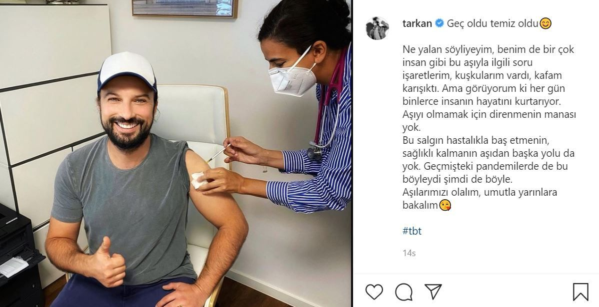 Tarkan'dan aşı itirafı: Geç oldu temiz oldu