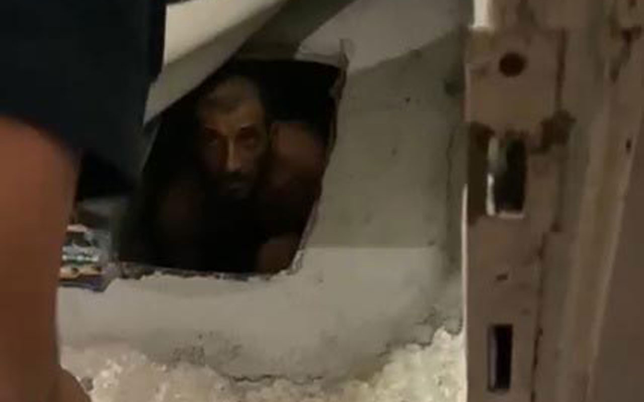 Manisa'da aranan şüpheli kanepenin altında saklandığı çukurda yakalandı