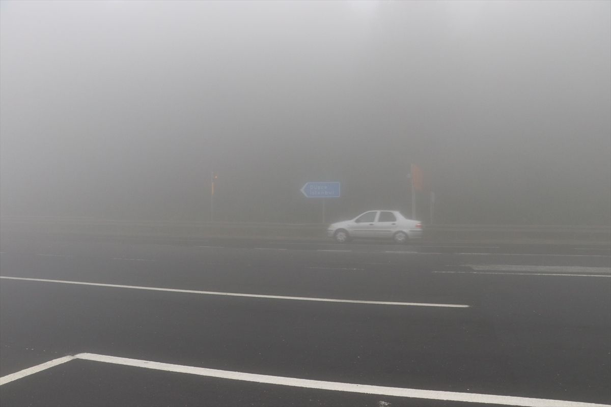 Bolu Dağı'nda sağanak ve sis etkili oluyor! Göz gözü görmüyor