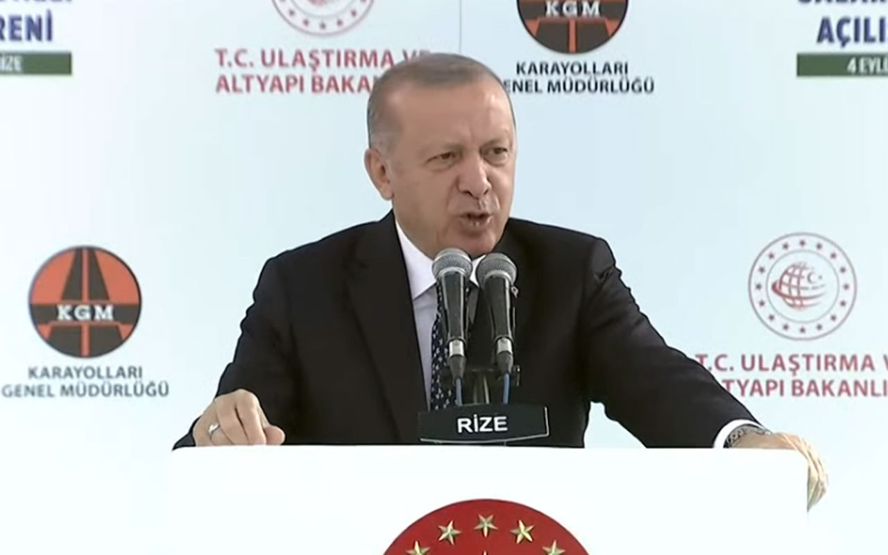 Rize'nin 70 yıllık hayali gerçek oldu 5 dakikaya iniyor Cumhurbaşkanı Erdoğan'dan önemli açıklamalar