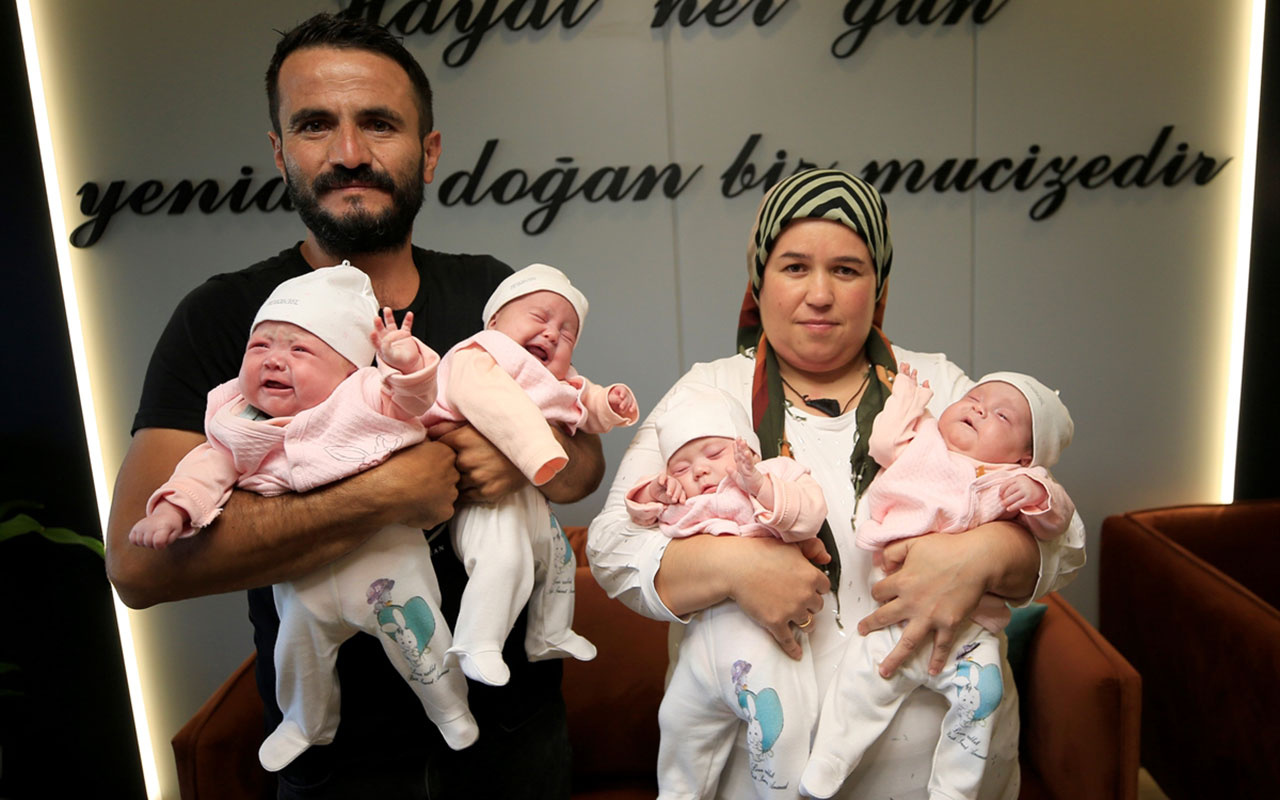 Hamileyken koronavirüsü yendi dördüz bebek doğurdu