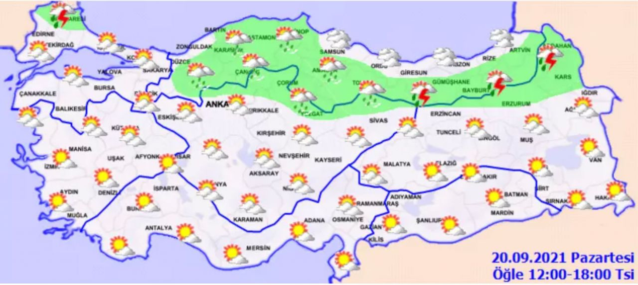 Meteoroloji harita yayınlayarak uyardı! Sıcaklıklar aniden düşüyor işte il il hava durumu