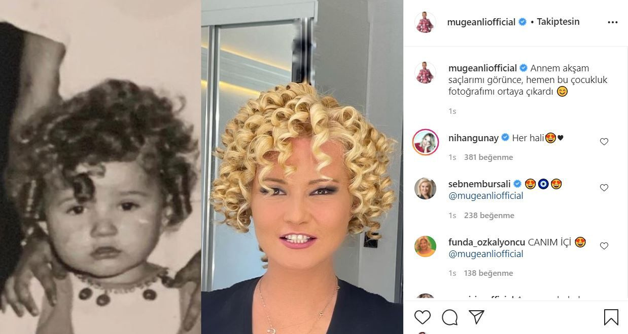 Müge Anlı'nın kıvırcık saçları Instagram'ı salladı Çocukluk fotoğrafını paylaştı!