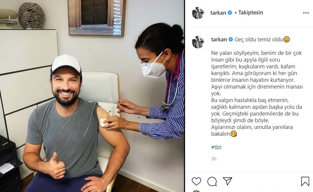 Superstar Tarkan'dan ikinci aşı paylaşımı: Gel güzelim, gel acımayacak!