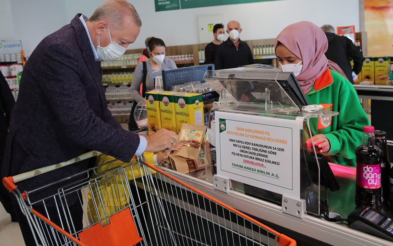 Cumhurbaşkanı Erdoğan temel gıda maddeleri almadığı market alışverişine bakın kaç lira ödedi?