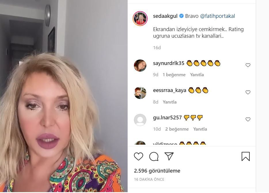 Fox Tv Fulya Öztürk Fatih Portakal polemiğine Seda Akgül'den olay yorum