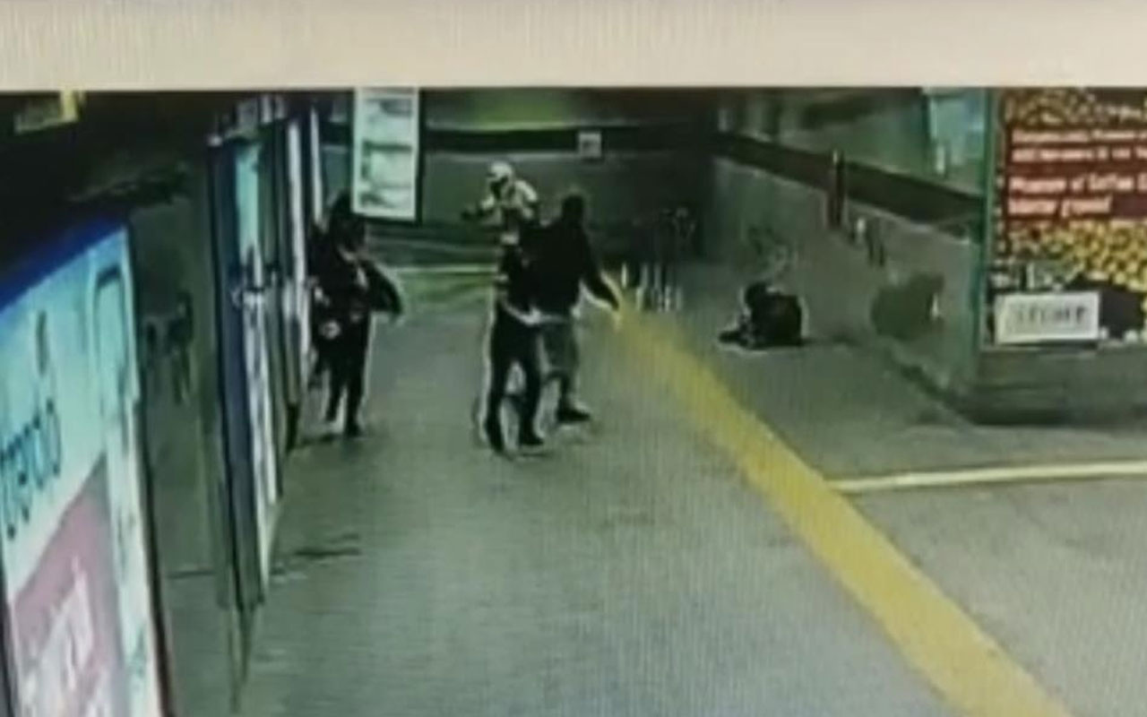 Dehşet anları! Şişli’de metro girişinde silahlı saldırı