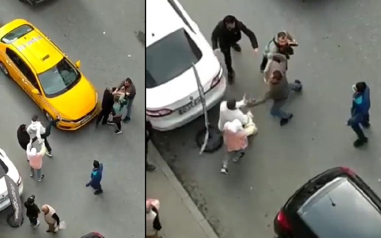 İstanbul'da taksiciyle müşteri yumruk yumruğa birbirine girdi! Sebebi bakın ne