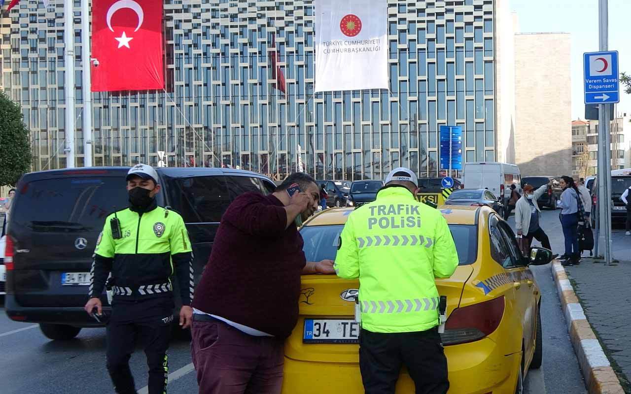 Taksim'de taksicilere denetim! Müşterileri reddetti polis men etti: Ekmeğimle oynuyorsunuz