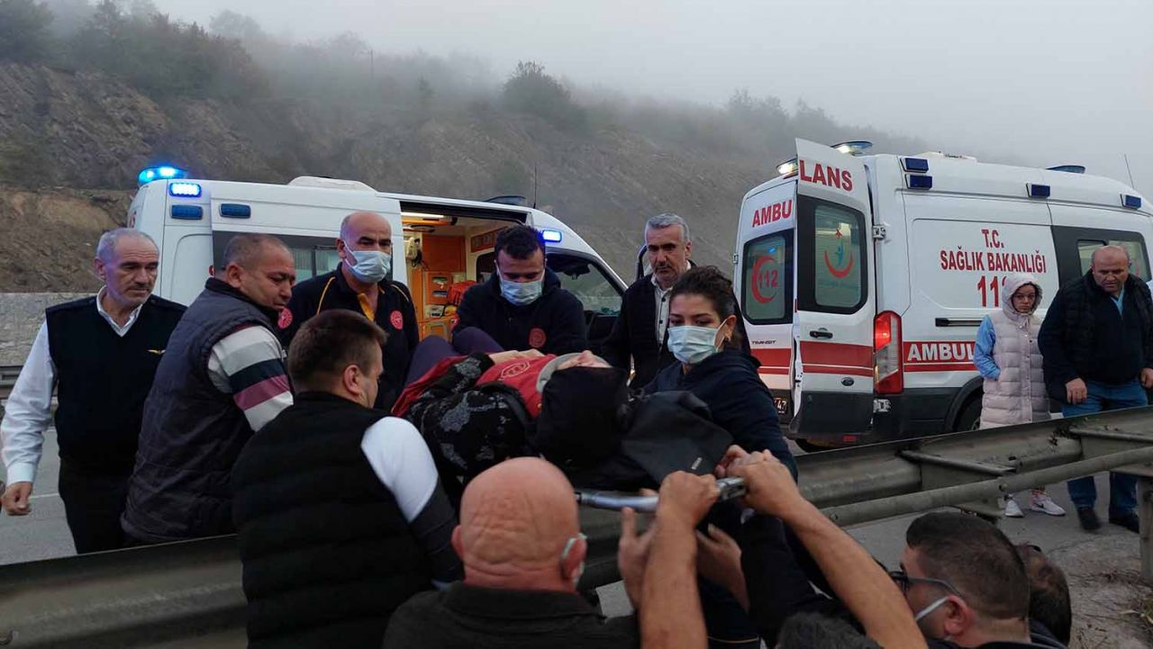 Samsun'da feci kaza! Yolcu otobüsü 150 metre yüksekten dereye uçtu! Ölü ve yaralılar var!