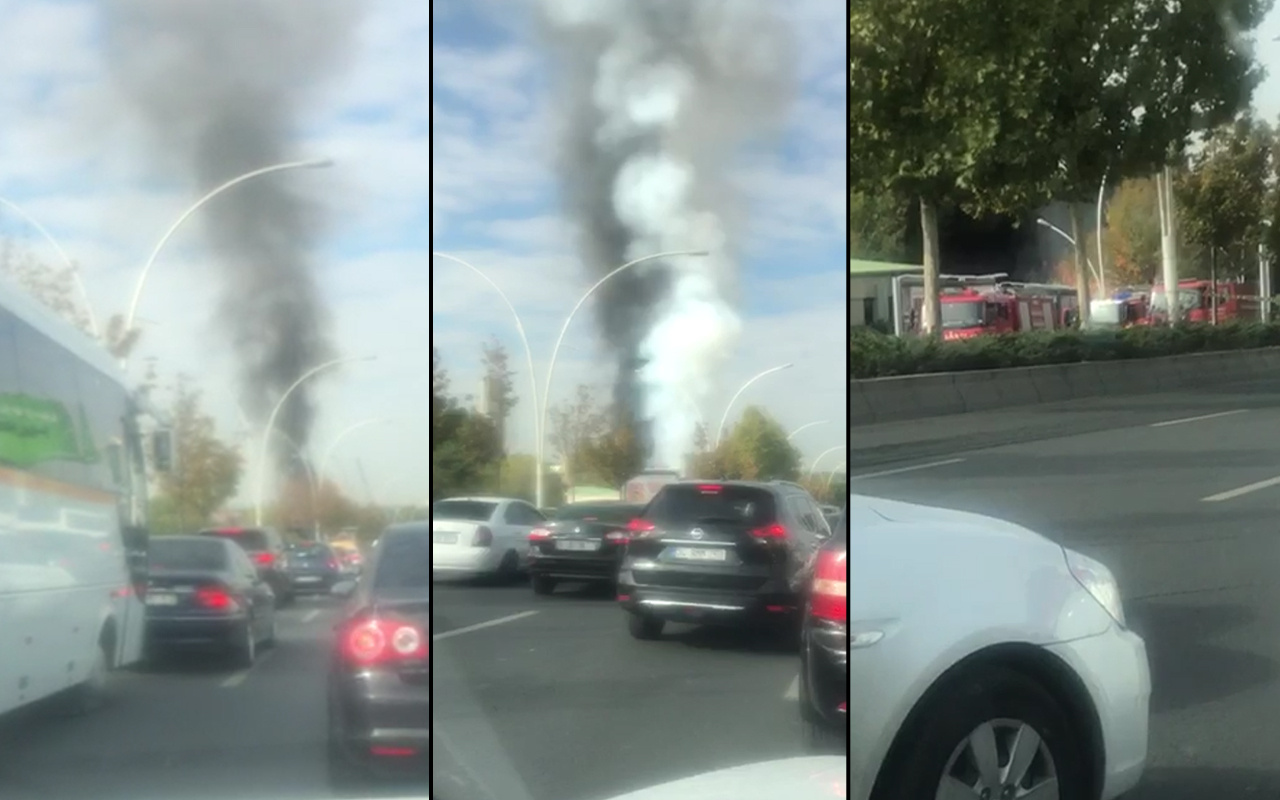 Ankara'da korkutan doğalgaz patlaması! Yol trafiğe kapatıldı