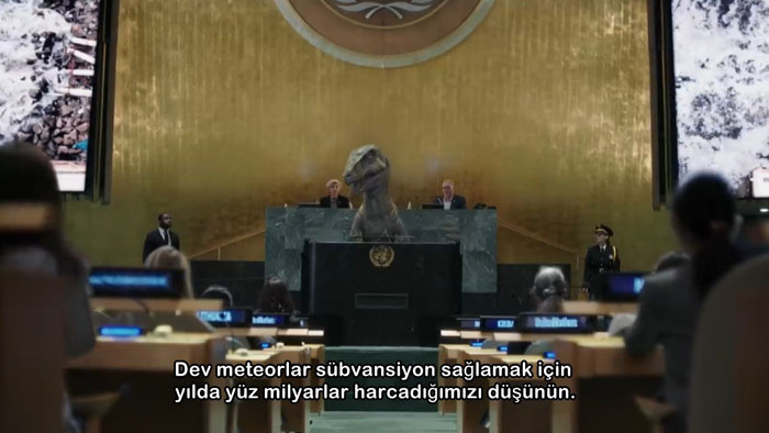 Birleşmiş Milletler Genel Kurulu'nda 'dinazor' seslendi