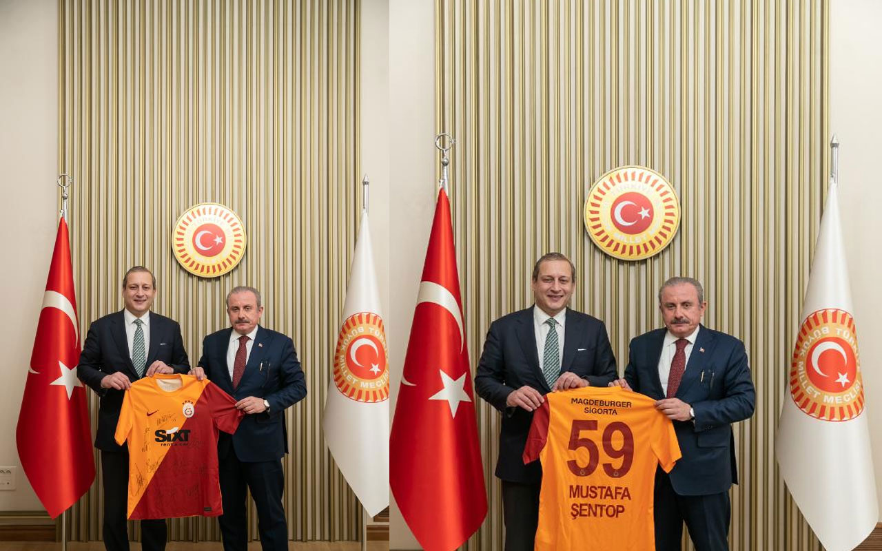Galatasaray Başkanı Burak Elmas TBMM Başkanı Şentop’u ziyaret etti