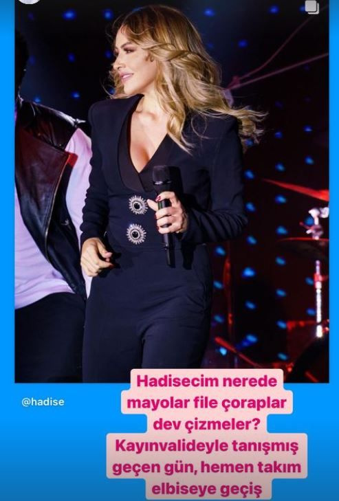 Hadise Mehmet Dinçerler'in annesiyle tanışınca sahne kıyafetleri birden değişti!