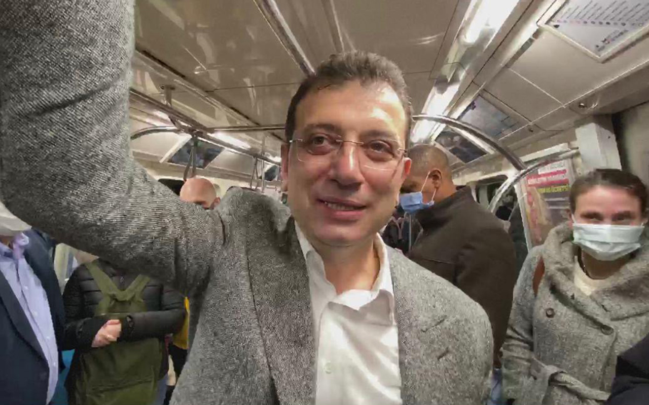 İBB Başkanı İmamoğlu metrodaki internetin tanıtımını yaparken bağlantı koptu