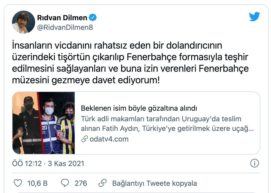 Rıdvan Dilmen'den çağrı! Çiftlik Bank dolandırıcısının Fenerbahçe forması olay oldu