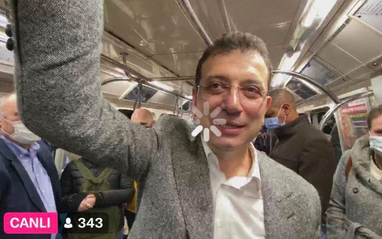 Ekrem İmamoğlu ‘metroda internet var’ yayını yaparken bağlantı koptu