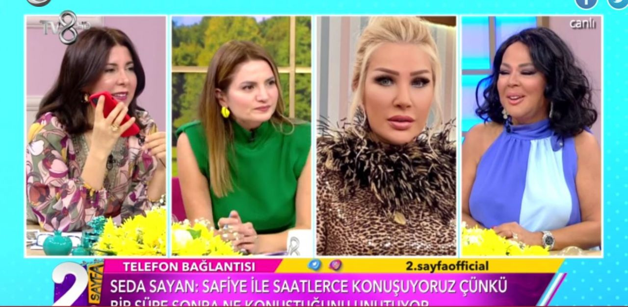 TV8 2. Sayfa canlı yayınında Seda Sayan'dan 'Safiye Soyman meme estetiği' bombası