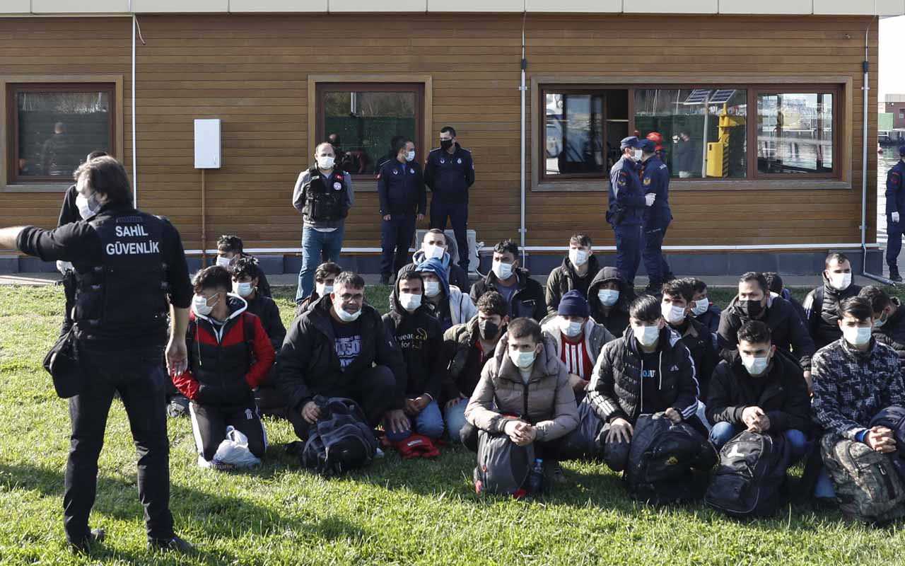 Şile açıklarında insan kaçakçısı 40 mülteciyle yakalandı