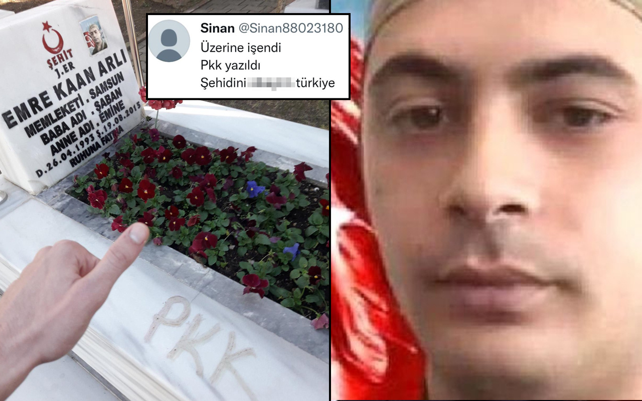 Kocaeli'de şehidin mezarına çirkin saldırı! Türklere küfür etti: Valilikten açıklama geldi