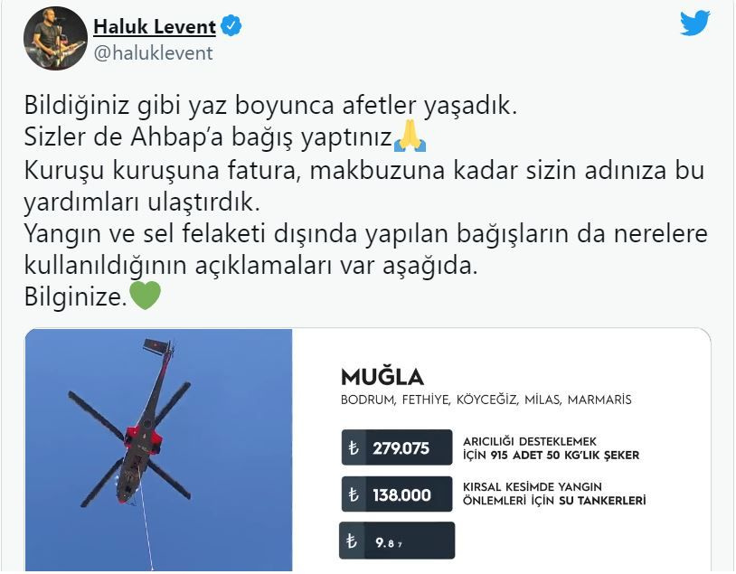 Haluk Levent AHBAP'a yapılan tüm bağışları tek tek tüm detayıyla açıkladı