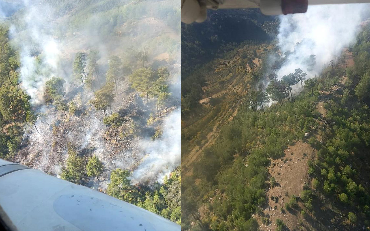 Manavgat'ta orman yangını! Havadan ve karadan müdahale ediliyor