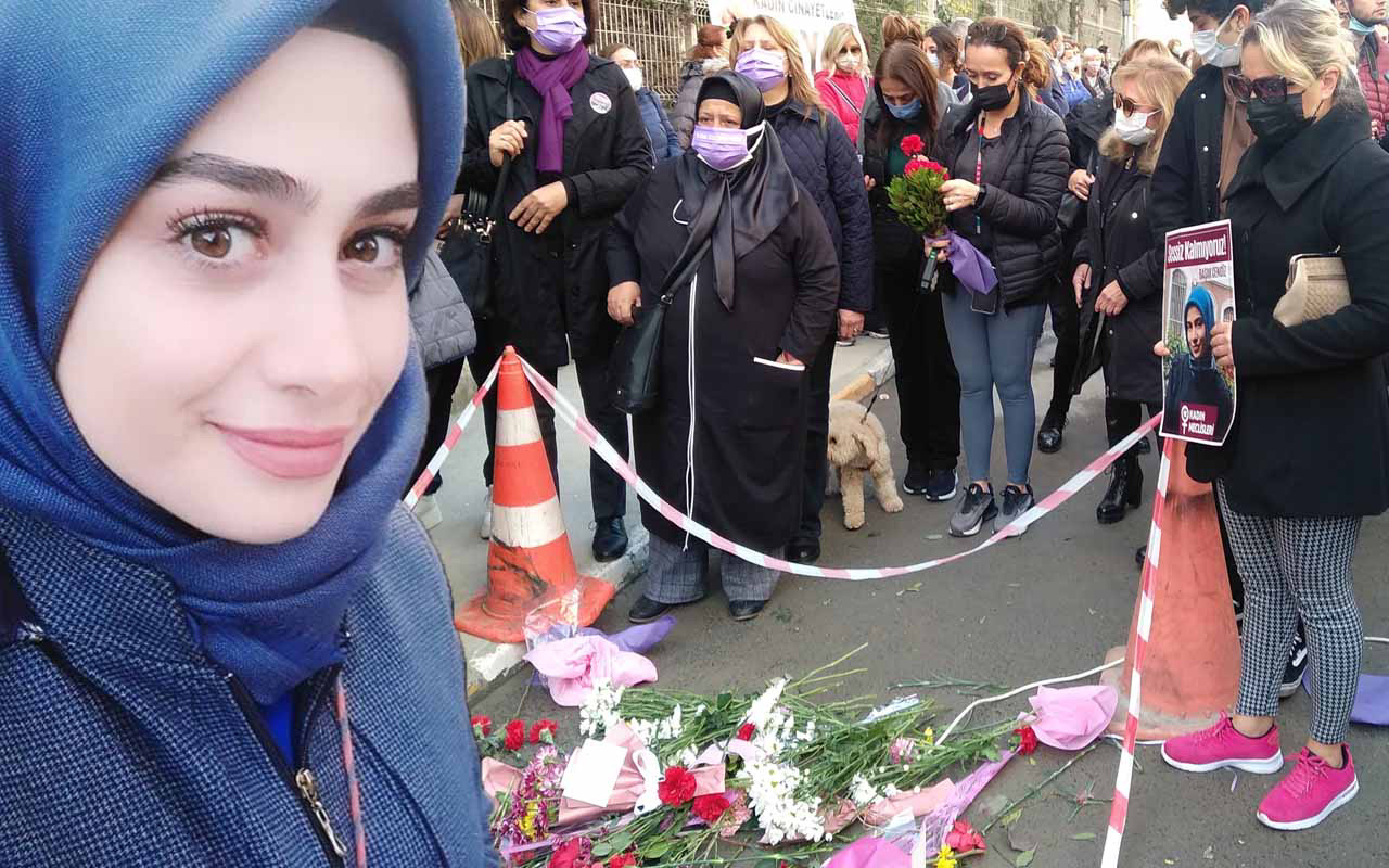 Ataşehir'de kadınlar Başak Cengiz'in öldürüldüğü yerde buluşarak protesto etti