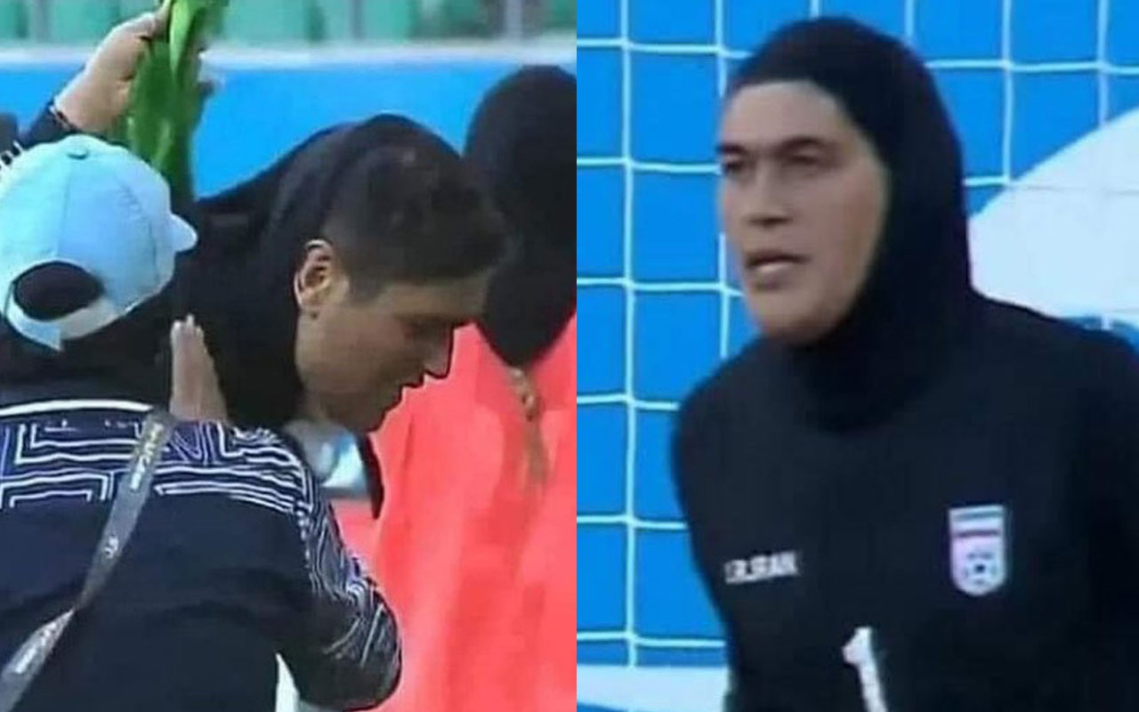 Ürdün ile İran Kadın Milli Futbol Takımları maç yaptı! İran'ın kalecisi erkek çıktı