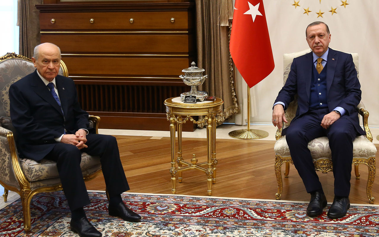 Cumhurbaşkanı Erdoğan MHP Genel Başkanı Bahçeli'yi kabul etti