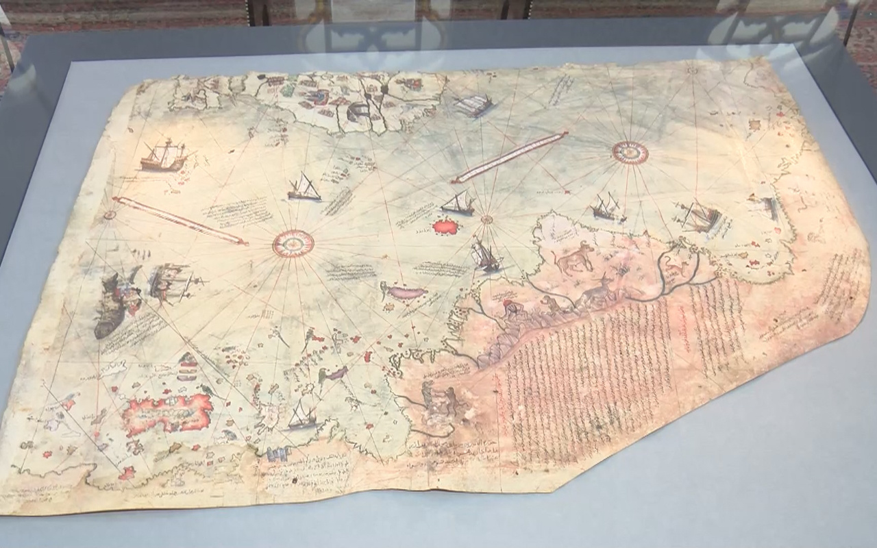 Piri Reis'in dünya haritası yeniden Topkapı Sarayı'nda
