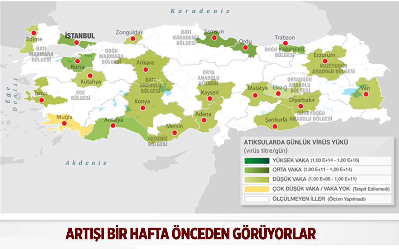 Kanalizasyon suyundan Türkiye'nin korona haritası çıkarıldı! İşte il il korona haritası