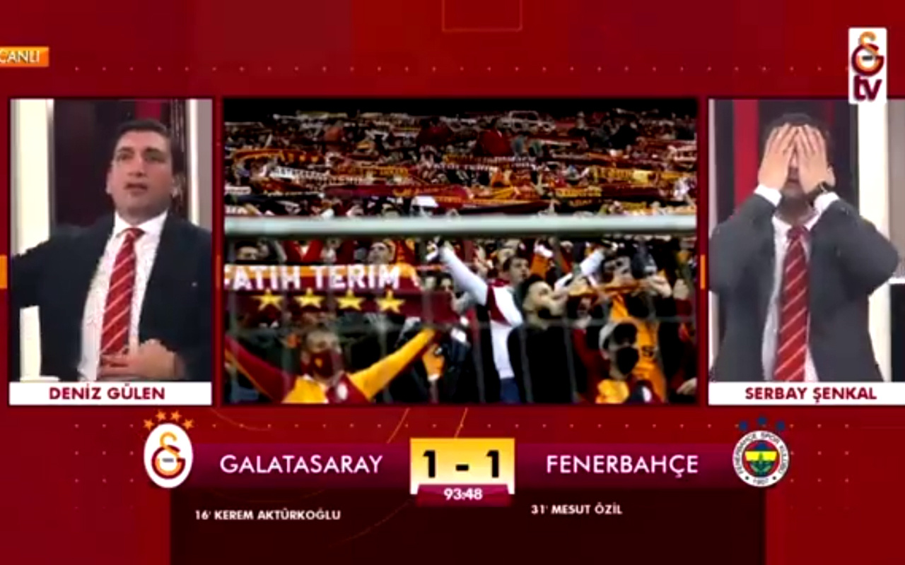 Fenerbahçe son dakikada attı GS TV sunucularının yıkıldığı anlar