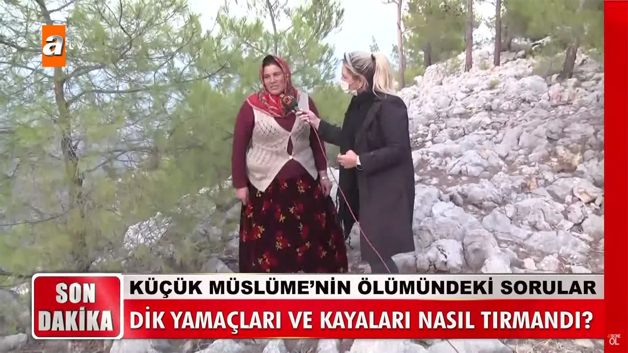 ATV Müge Anlı canlıda Müslüme'nin cesedini bulan kadın konuştu : Belden aşağısı çıplaktı!