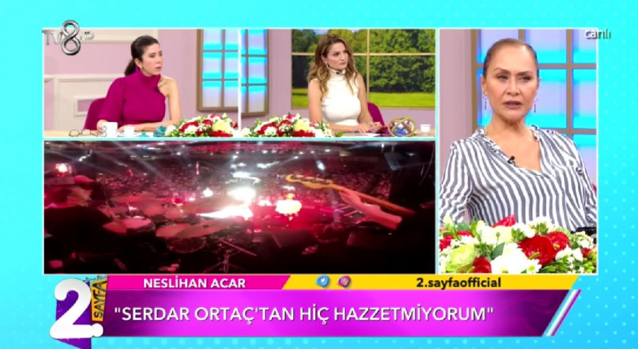 TV8 2. Sayfa canlıda Neslihan Acar'dan Serdar Ortaç'a 'Ahmet Kaya' bombası