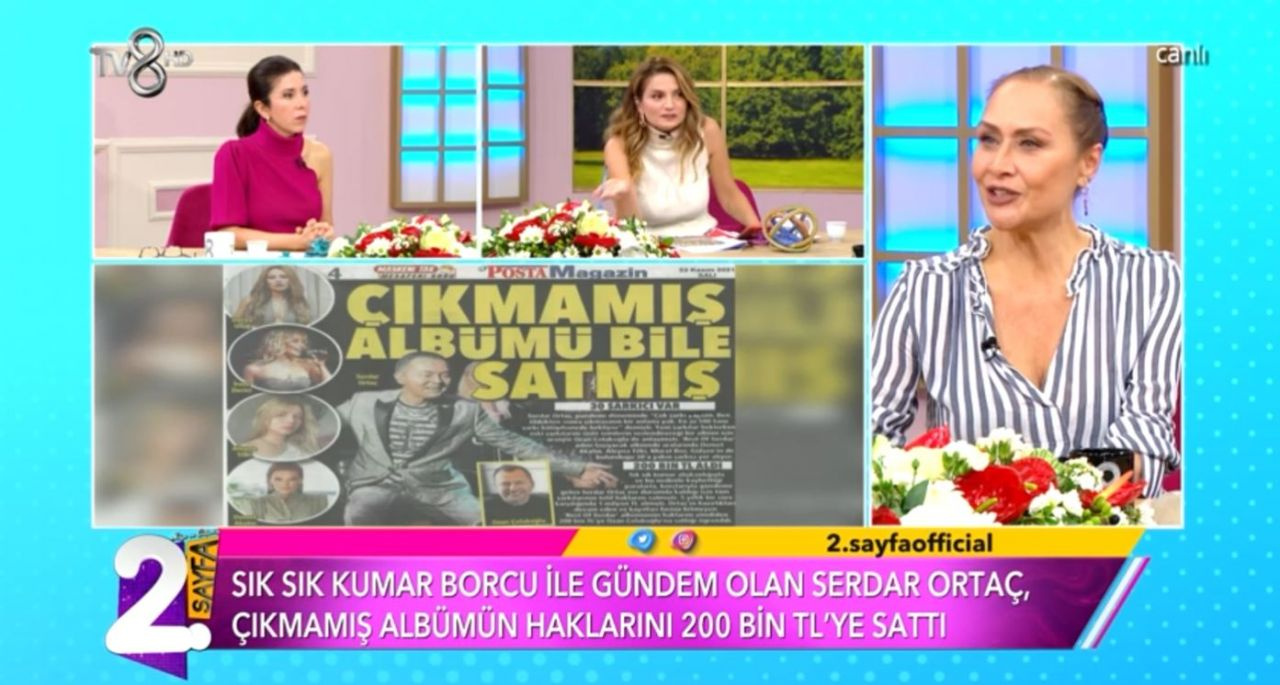 TV8 2. Sayfa canlıda Neslihan Acar'dan Serdar Ortaç'a 'Ahmet Kaya' bombası