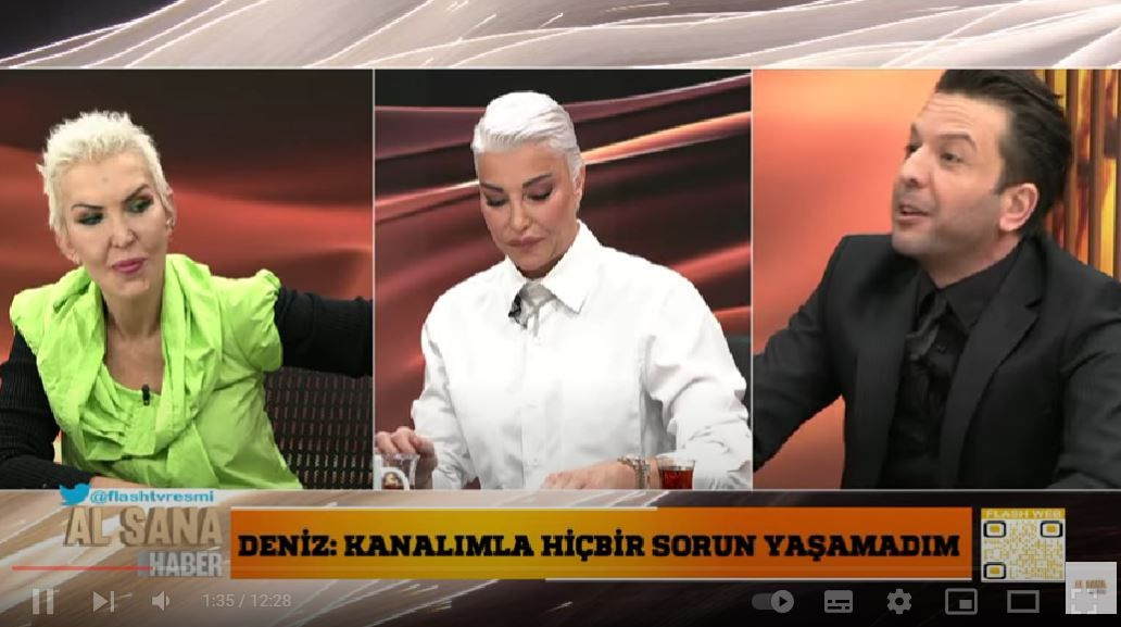 FLASH TV Al Sana Haber'de Deniz Akkaya küs olduğu Seyhan Soylu'nun elini öptü