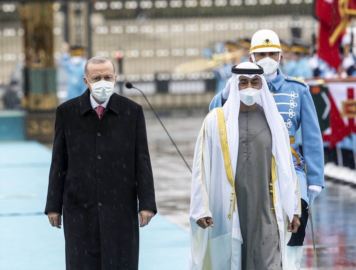 Birleşik Arap Emirlikleri Veliaht Prensi Türkiye'de Cumhurbaşkanı Erdoğan karşıladı