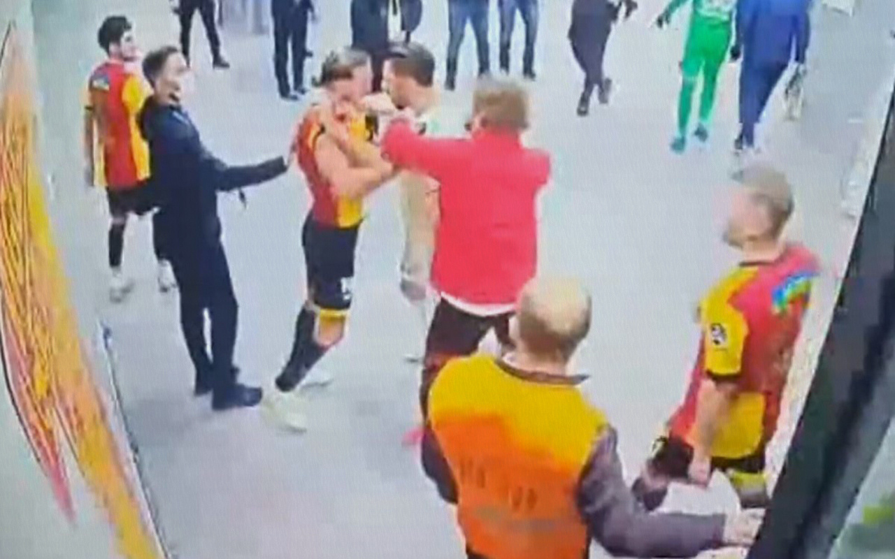 Fenerbahçeli İrfan Can Kahveci'nin Göztepeli Atakan Çankaya'ya saldırdığı görüntüler ortaya çıktı