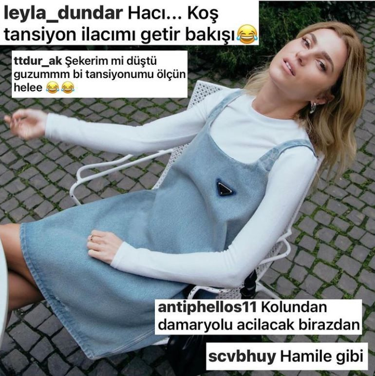 Nazlı Kayı'nın pozu sosyal medyada caps oldur: Hacı tansiyonumu ölç!