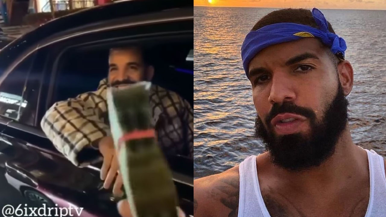 Kanadalı rapçi Drake sokakta gördüğü insanlara tomarla para dağıttı
