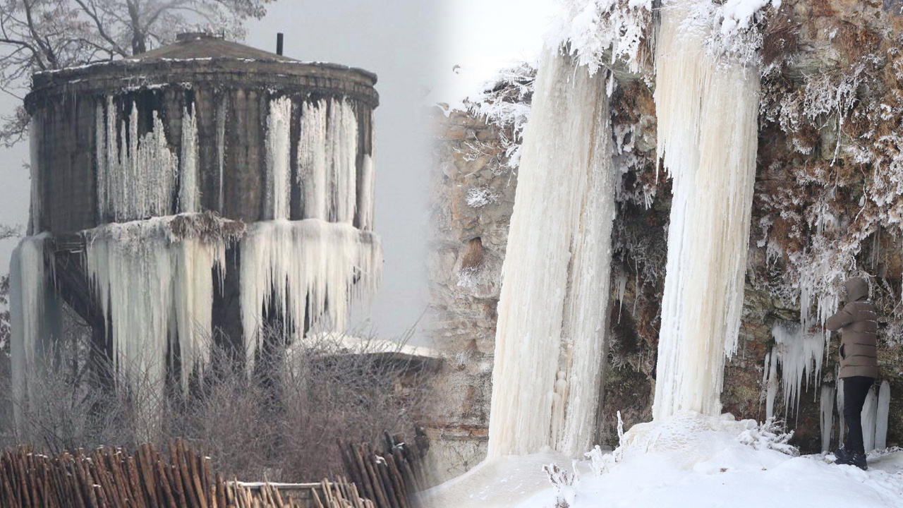 Sıcaklık -25 dereceye düştü! 5 metrelik buz sarkıtları oluştu: Ağrı'da hayat durdu