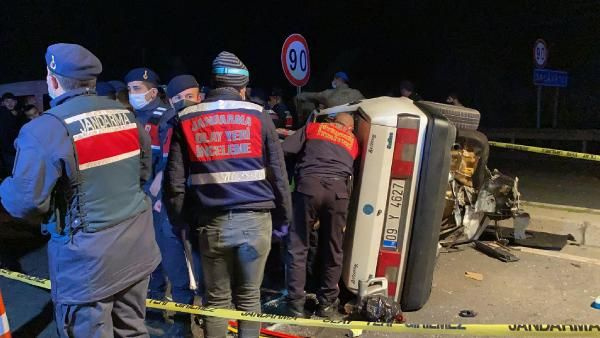 Aydın'da feci kaza! Otomobil TIR'a arkadan çarptı: 2 ölü, 3 yaralı var