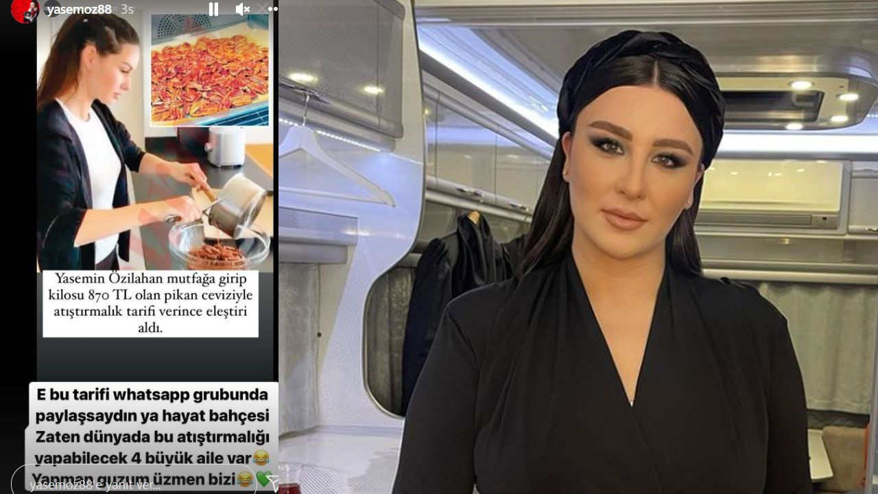 Yasemin Özilhan'ın kilosu 760 TL olan pikan cevizli yemek tarifi sosyal medyanın sinirini bozdu!