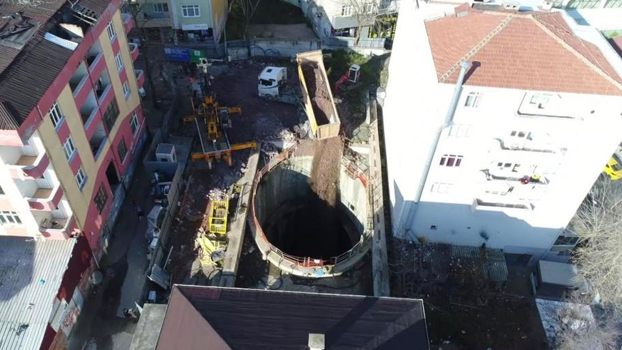 Sancaktepe’de yapımı durdurulan metronun tünelleri molozla kapatılıyor