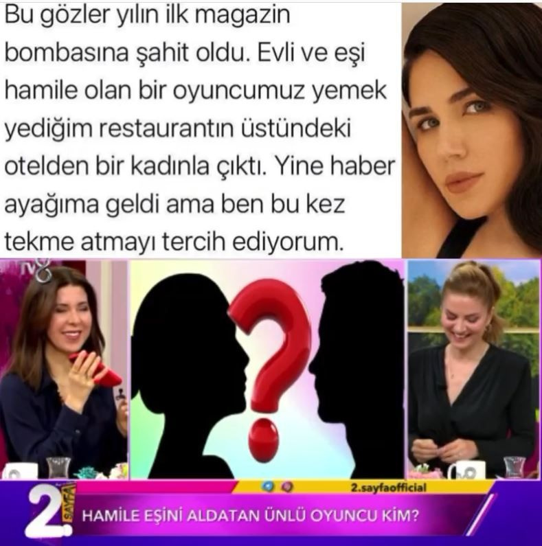 TV8 2. Sayfa'da 'Hamile eşini aldatan ünlü oyuncu kim' iddiası magazini salladı