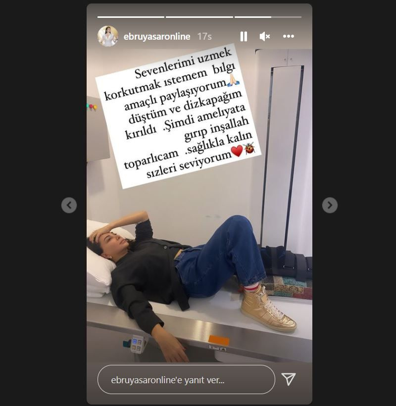 Ebru Yaşar diz kapağını kırdı hastaneye kaldırıldı ameliyata alındı! İşte son durumu