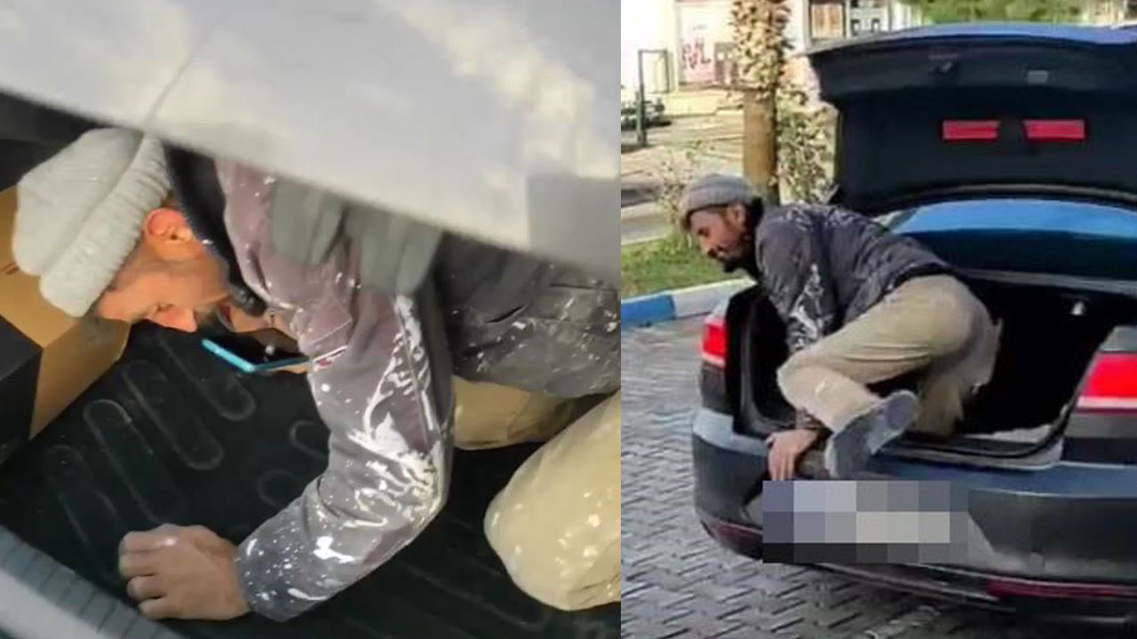 Üstü kirli işçiyi Antalya'da patronu arabanın bagajına koydu tepki yağdı