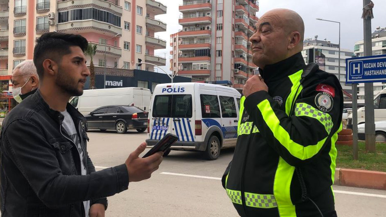 Adana'da ceza yememek için polis ağabeyini aradı ekiplerin tepkisi alkış aldı