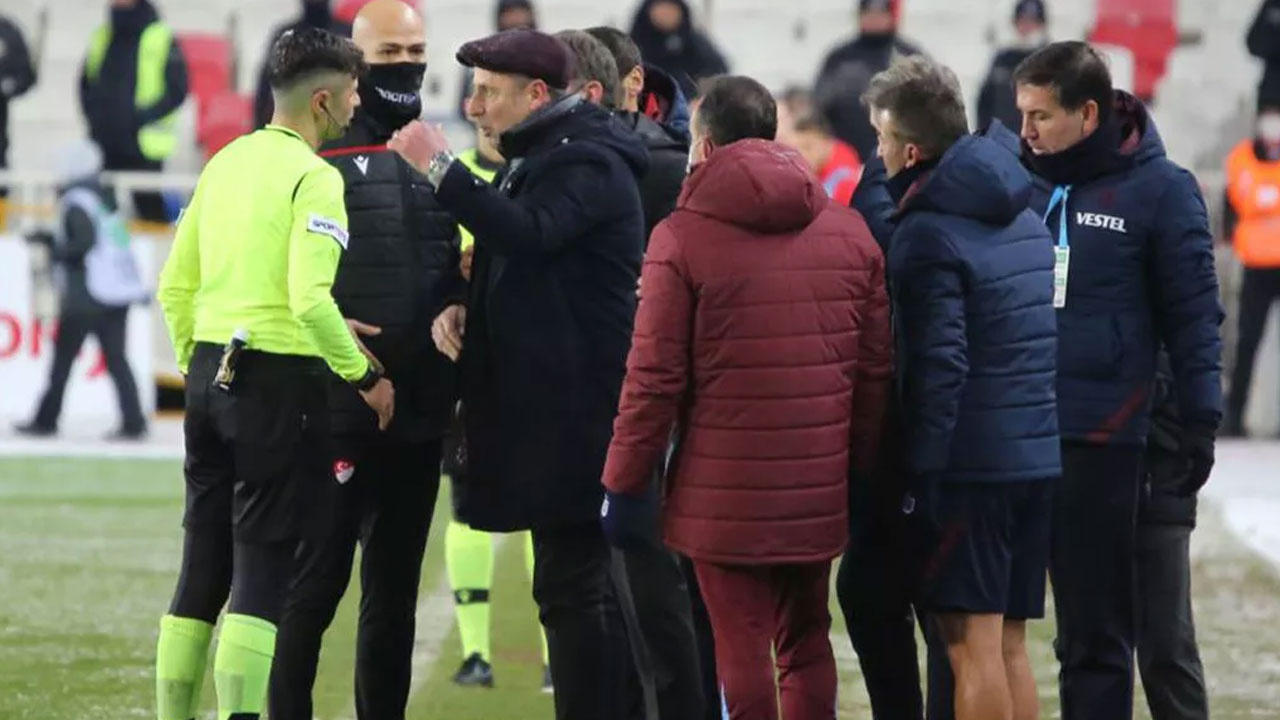 Trabzonspor'da Abdullah Avcı şoku! Kırmızı kart gördü