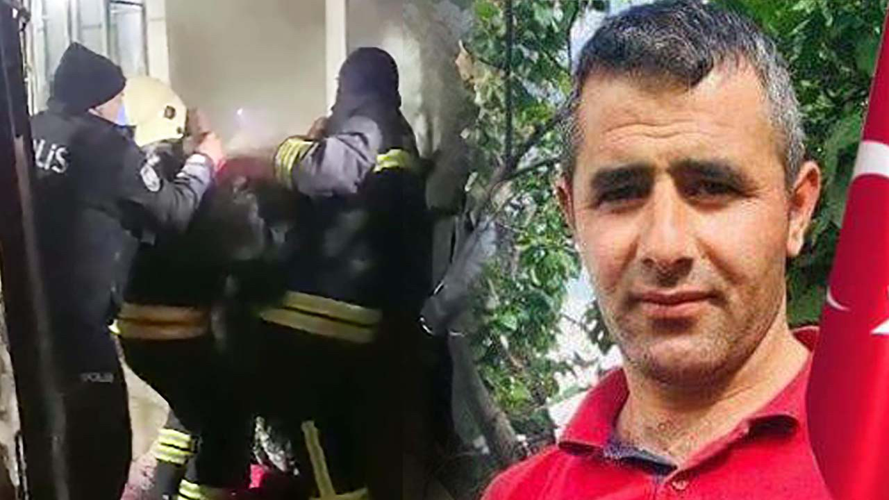 Erzurum'da kahraman itfaiyeci 3 kız çocuğunu kurtarmak için kendi maskesini taktı kalp krizi geçirdi